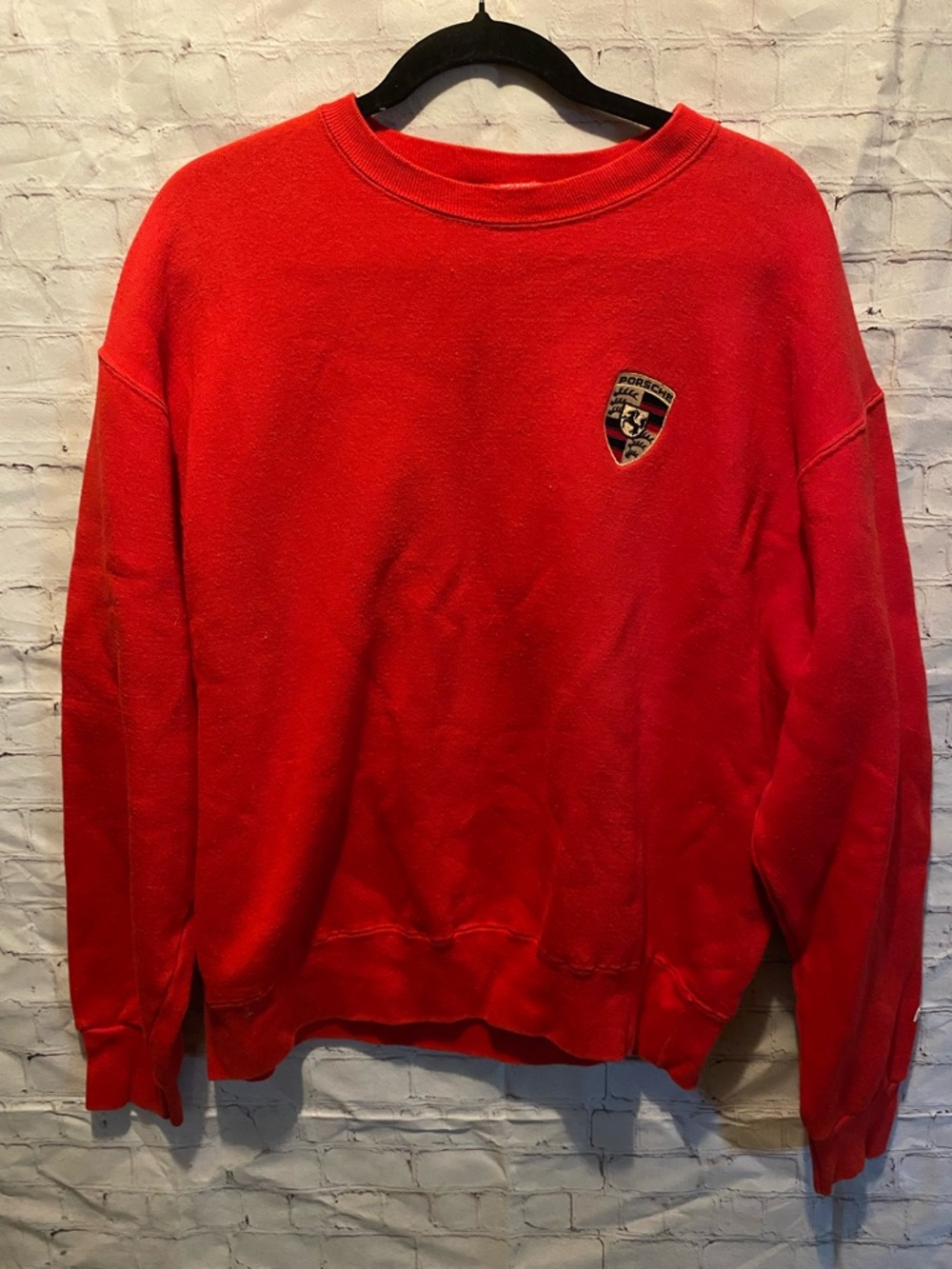 Vintage MVP Crewneck with Porsche Embroidered Emblem Logo